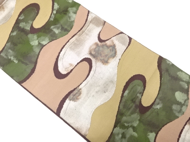 変わりヱ霞模様織り出し　袋帯